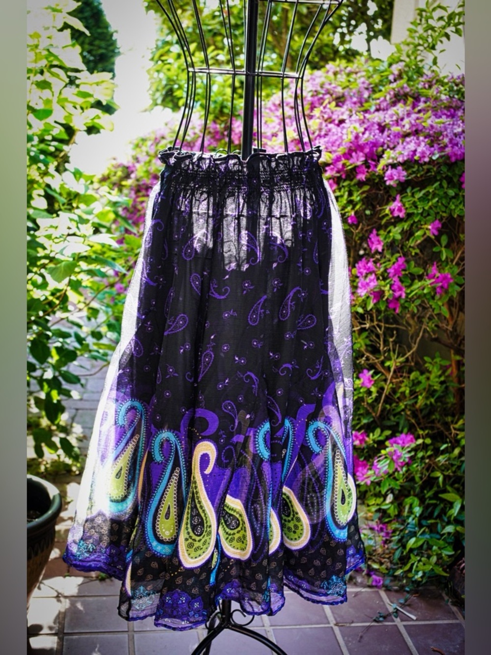 Philosophy by Republic Boho Paisley Midi Skirt - Purple/Green - Size L